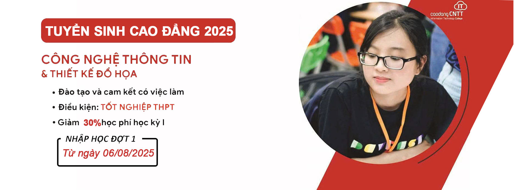 Tuyển sinh đợt 1 năm 2025 – Trường Cao đẳng CNTT Chuyên nghiệp mở đơn đăng ký